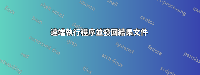 遠端執行程序並發回結果文件