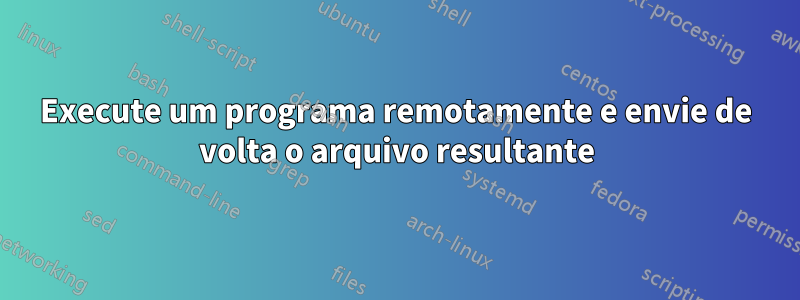 Execute um programa remotamente e envie de volta o arquivo resultante