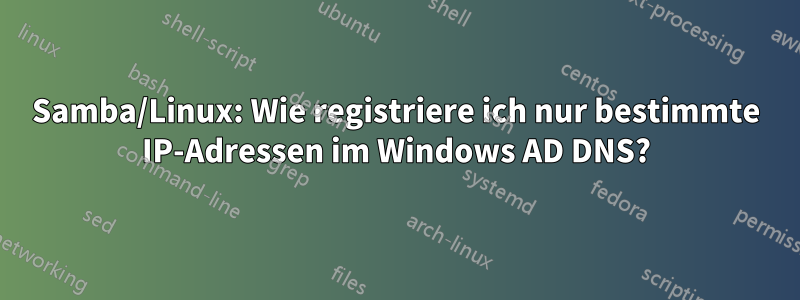 Samba/Linux: Wie registriere ich nur bestimmte IP-Adressen im Windows AD DNS?