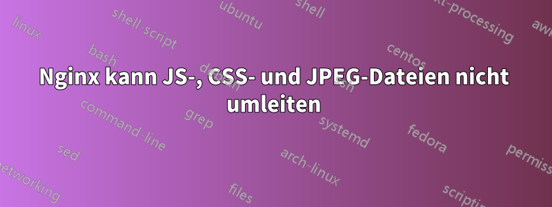 Nginx kann JS-, CSS- und JPEG-Dateien nicht umleiten