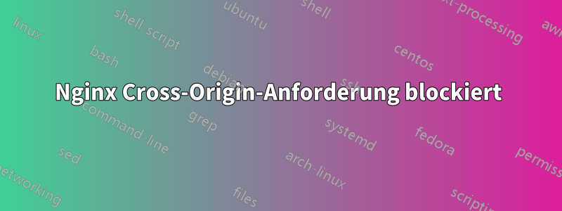 Nginx Cross-Origin-Anforderung blockiert