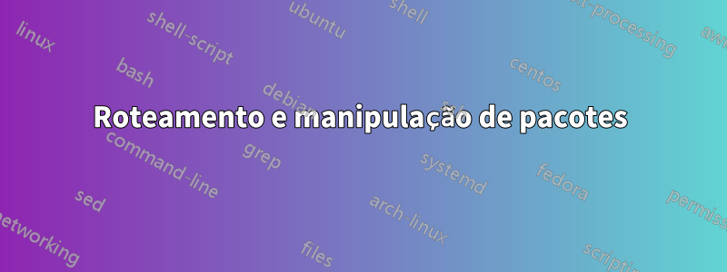 Roteamento e manipulação de pacotes