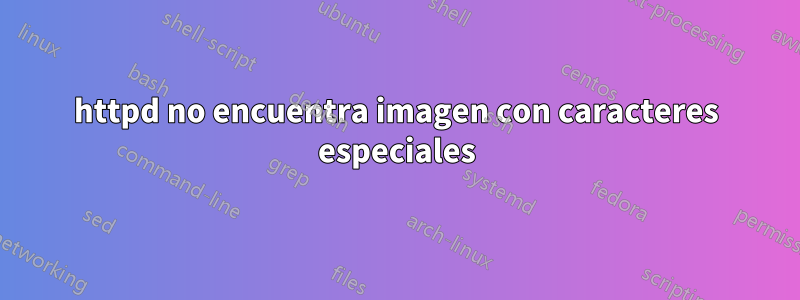 httpd no encuentra imagen con caracteres especiales