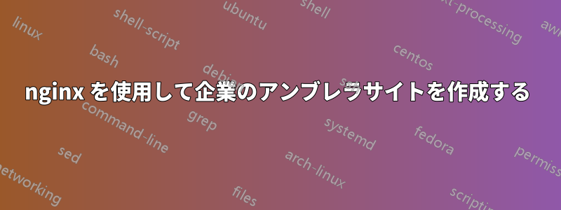 nginx を使用して企業のアンブレラサイトを作成する