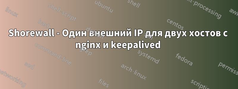 Shorewall - Один внешний IP для двух хостов с nginx и keepalived