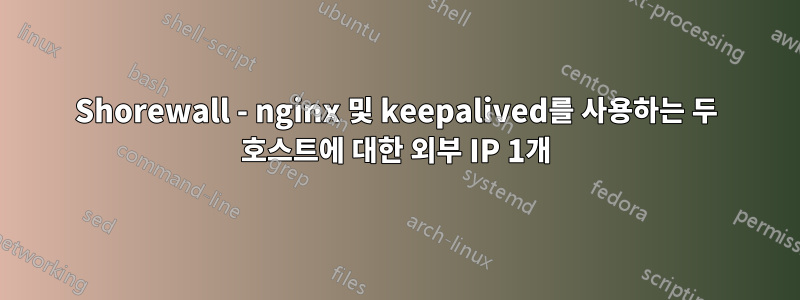 Shorewall - nginx 및 keepalived를 사용하는 두 호스트에 대한 외부 IP 1개