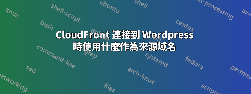 CloudFront 連接到 Wordpress 時使用什麼作為來源域名