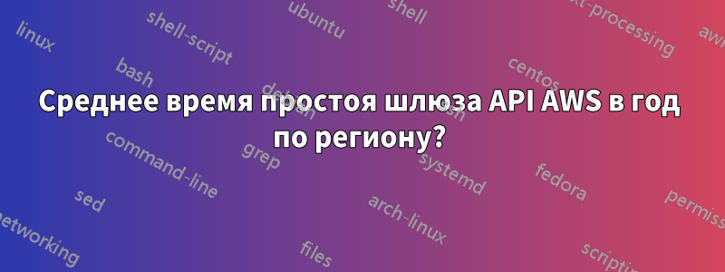 Среднее время простоя шлюза API AWS в год по региону?