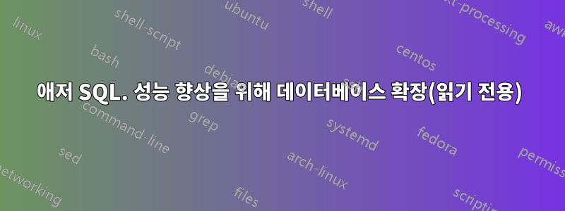 애저 SQL. 성능 향상을 위해 데이터베이스 확장(읽기 전용)