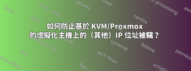 如何防止基於 KVM/Proxmox 的虛擬化主機上的（其他）IP 位址被竊？