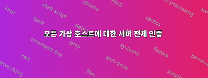 모든 가상 호스트에 대한 서버 전체 인증