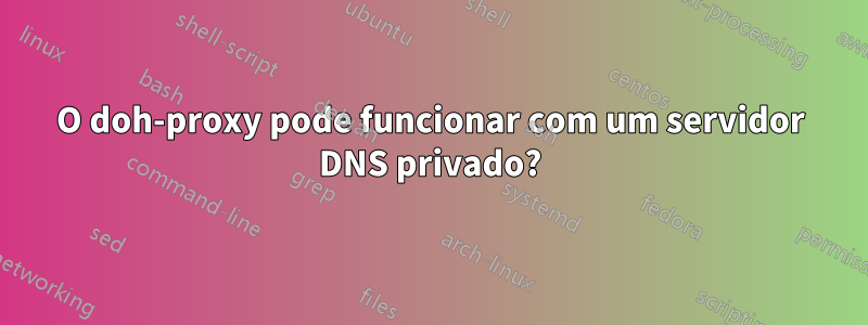 O doh-proxy pode funcionar com um servidor DNS privado?