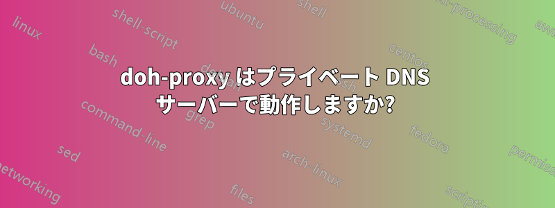 doh-proxy はプライベート DNS サーバーで動作しますか?