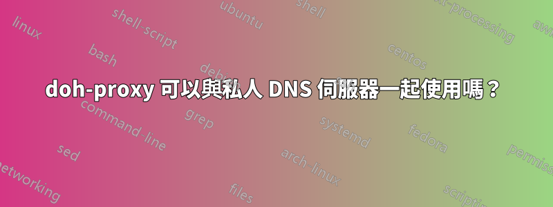 doh-proxy 可以與私人 DNS 伺服器一起使用嗎？