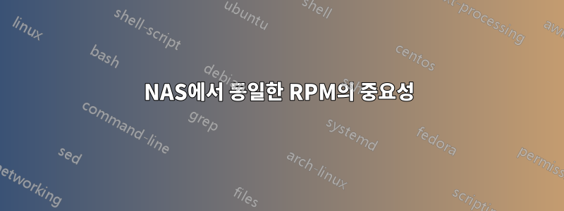 NAS에서 동일한 RPM의 중요성