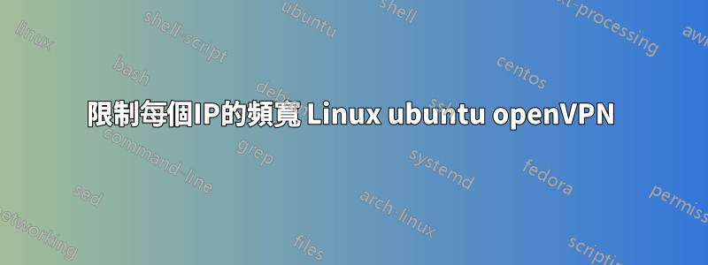 限制每個IP的頻寬 Linux ubuntu openVPN