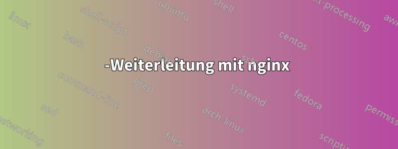 301-Weiterleitung mit nginx