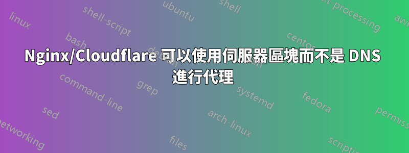 Nginx/Cloudflare 可以使用伺服器區塊而不是 DNS 進行代理