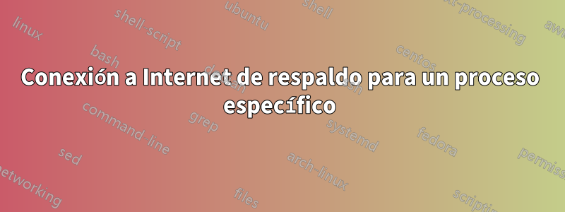 Conexión a Internet de respaldo para un proceso específico