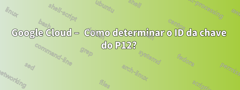 Google Cloud – Como determinar o ID da chave do P12?