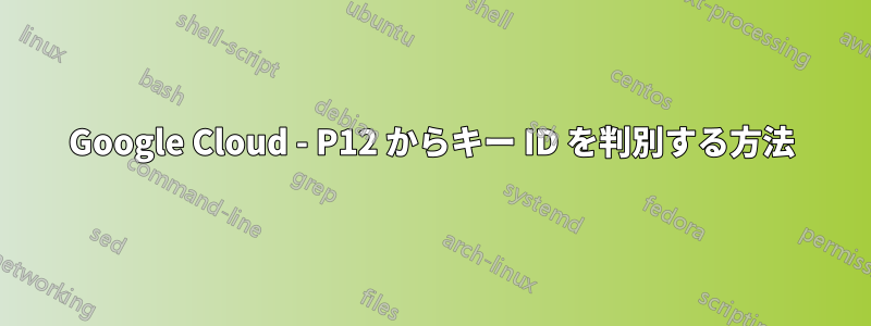 Google Cloud - P12 からキー ID を判別する方法