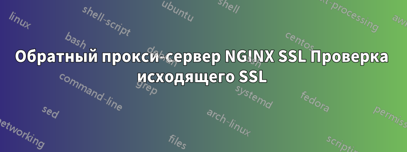 Обратный прокси-сервер NGINX SSL Проверка исходящего SSL