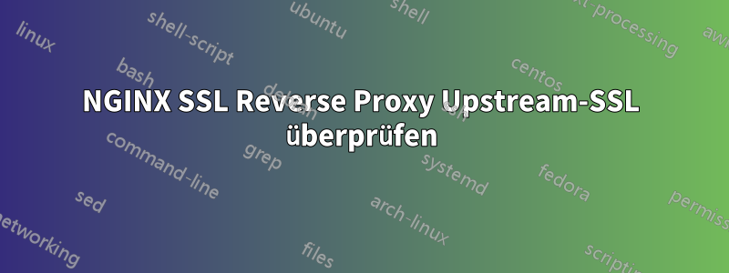 NGINX SSL Reverse Proxy Upstream-SSL überprüfen