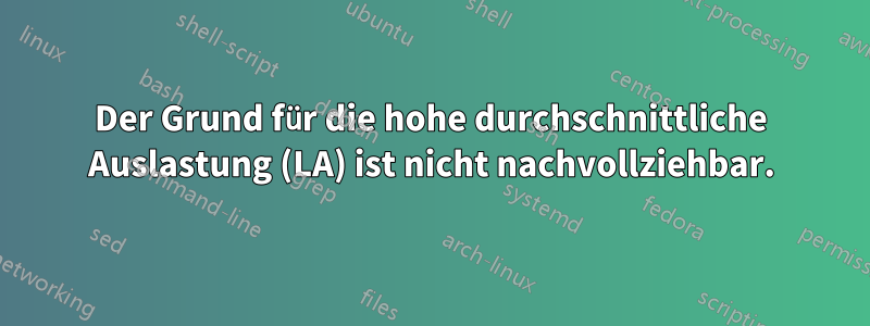 Der Grund für die hohe durchschnittliche Auslastung (LA) ist nicht nachvollziehbar.