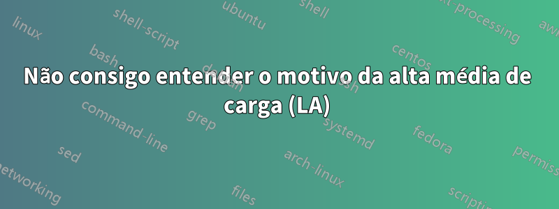 Não consigo entender o motivo da alta média de carga (LA)