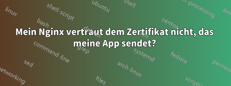 Mein Nginx vertraut dem Zertifikat nicht, das meine App sendet?