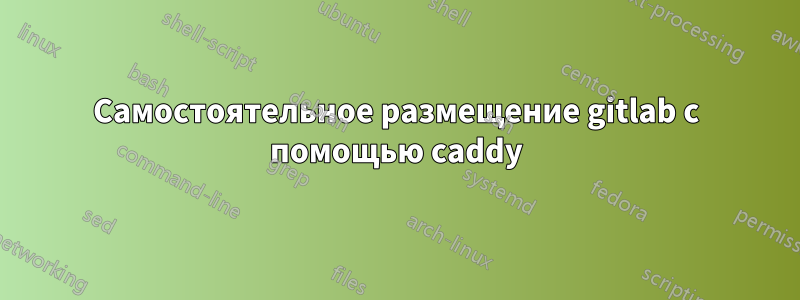 Самостоятельное размещение gitlab с помощью caddy