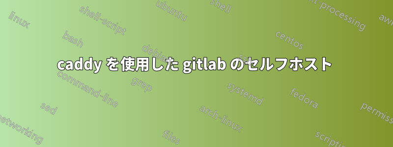 caddy を使用した gitlab のセルフホスト