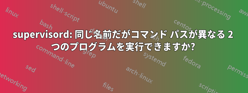 supervisord: 同じ名前だがコマンド パスが異なる 2 つのプログラムを実行できますか?