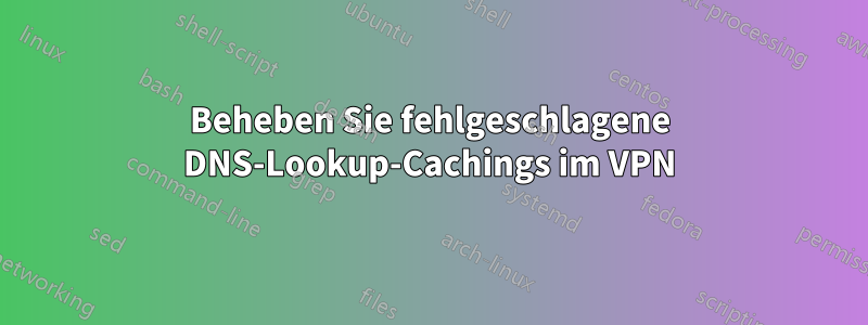 Beheben Sie fehlgeschlagene DNS-Lookup-Cachings im VPN