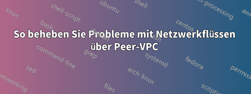 So beheben Sie Probleme mit Netzwerkflüssen über Peer-VPC