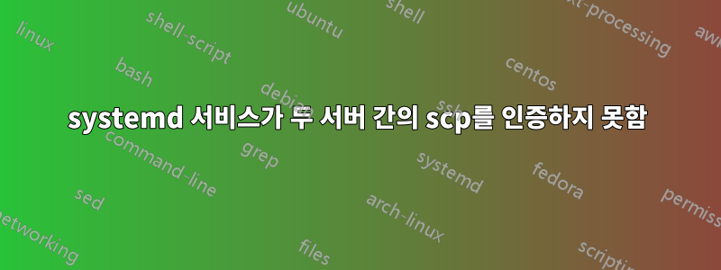 systemd 서비스가 두 서버 간의 scp를 인증하지 못함