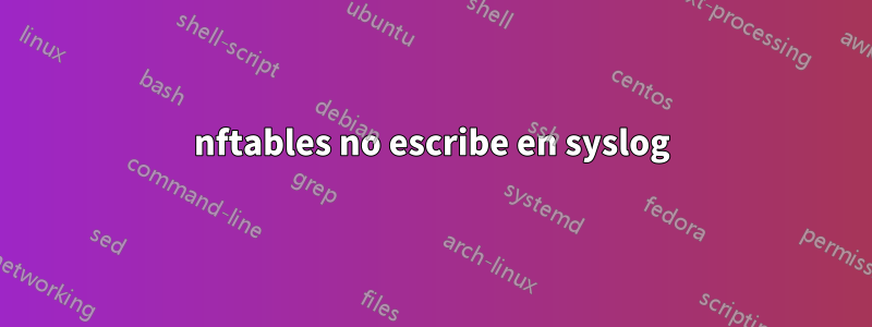 nftables no escribe en syslog