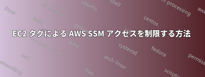 EC2 タグによる AWS SSM アクセスを制限する方法