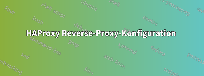 HAProxy Reverse-Proxy-Konfiguration