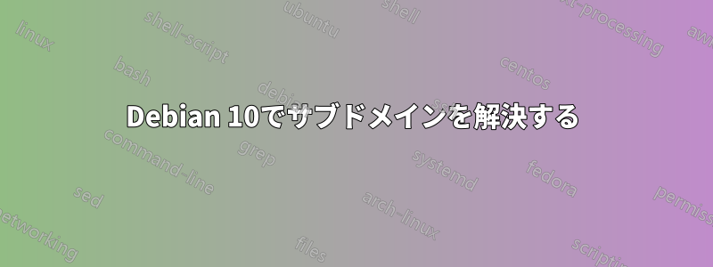 Debian 10でサブドメインを解決する