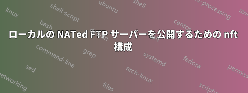 ローカルの NATed FTP サーバーを公開するための nft 構成