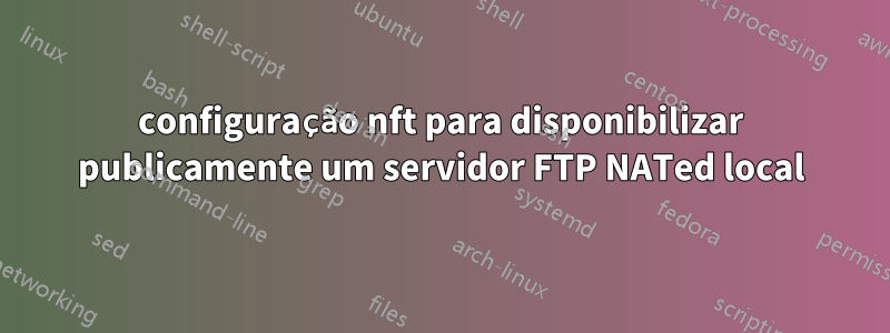 configuração nft para disponibilizar publicamente um servidor FTP NATed local