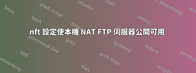 nft 設定使本機 NAT FTP 伺服器公開可用