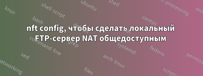 nft config, чтобы сделать локальный FTP-сервер NAT общедоступным