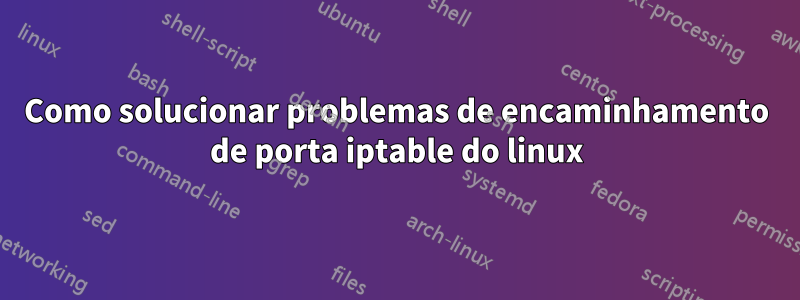 Como solucionar problemas de encaminhamento de porta iptable do linux