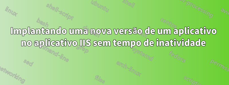 Implantando uma nova versão de um aplicativo no aplicativo IIS sem tempo de inatividade