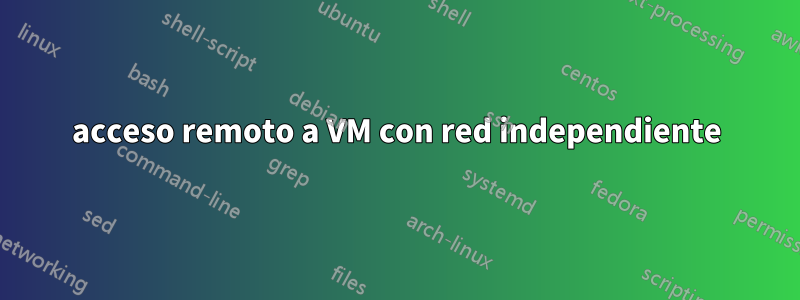 acceso remoto a VM con red independiente