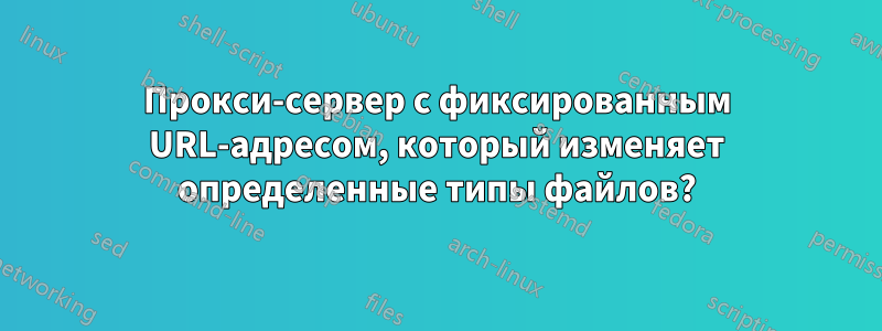 Прокси-сервер с фиксированным URL-адресом, который изменяет определенные типы файлов?