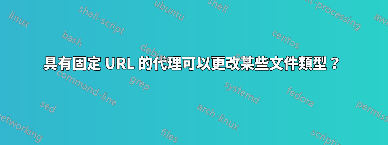 具有固定 URL 的代理可以更改某些文件類型？