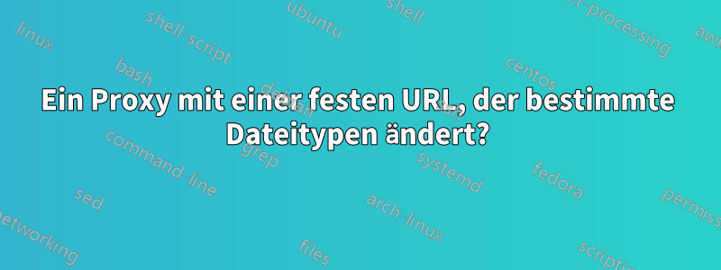 Ein Proxy mit einer festen URL, der bestimmte Dateitypen ändert?